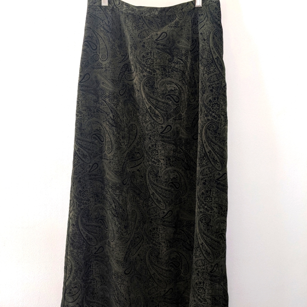 Forest Green Paisley Midi